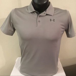 Youth Under Armour Collard Polo Grey Shirt